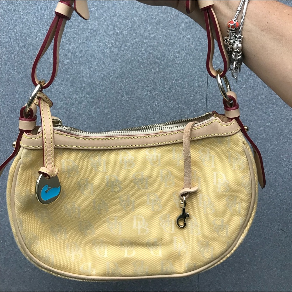 Dooney and Burke Fabric Signature Small Hobo Handbag - Picture 7 of 7